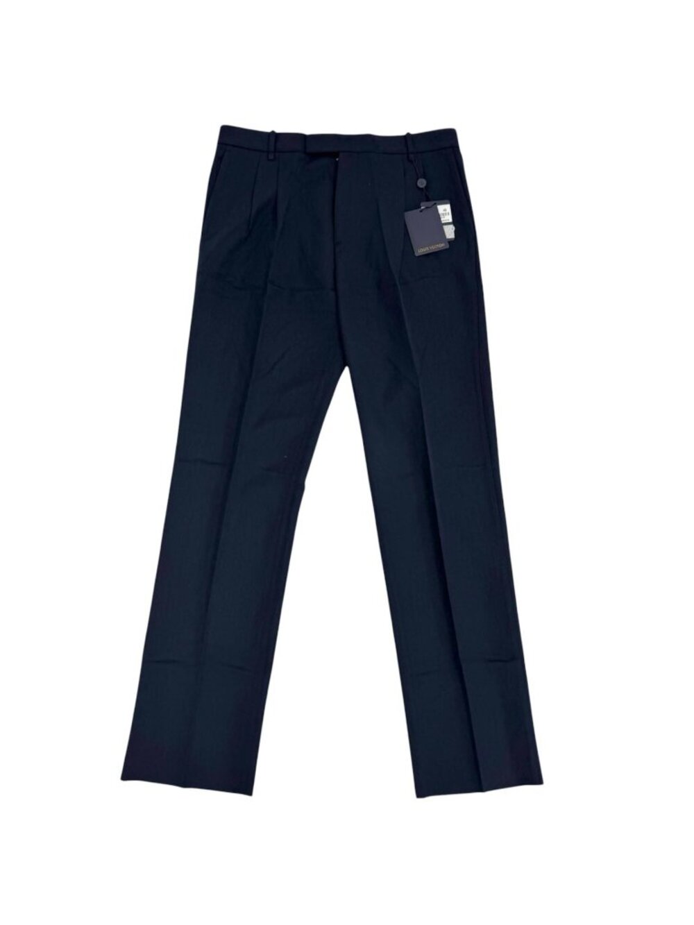 Louis Vuitton Wool Cotton Single Trousers Pants Navy 46